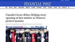 
                            8. Canada Goose delays Beijing store opening at last minute as Huawei ...