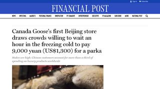 
                            7. Canada Goose's first Beijing store draws crowds willing to wait an ...