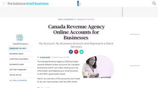 
                            5. Canada Revenue Agency Online Accounts for Businesses