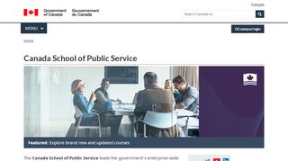 
                            2. Canada School of Public Service - Home