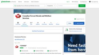 
                            10. Canadian Forces Morale and Welfare Services - CFMWS | Glassdoor