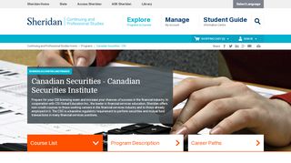 
                            5. Canadian Securities - CSI | Sheridan College| Continuing and ...