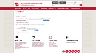 
                            7. Canadian Securities Institute - Login Now