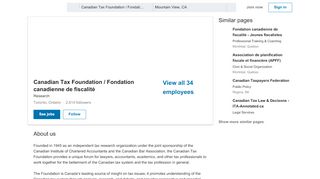 
                            4. Canadian Tax Foundation / Fondation canadienne de fiscalité | LinkedIn