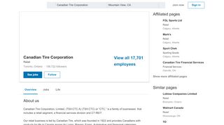 
                            4. Canadian Tire Corporation | LinkedIn