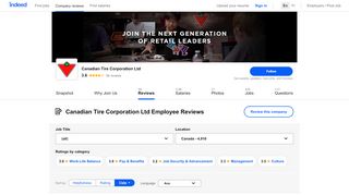 
                            9. Canadian Tire Corporation Ltd Employee Reviews - Indeed