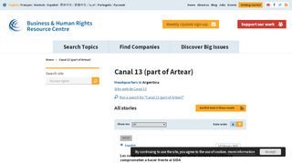 
                            9. Canal 13 (part of Artear) | Business & Human Rights Resource Centre