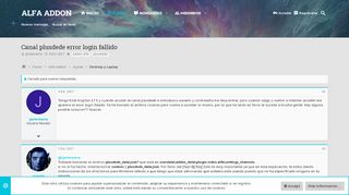 
                            7. Canal plusdede error login fallido | Alfa Addon
