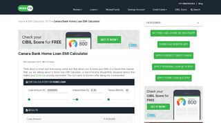
                            10. Canara Bank Home Loan EMI Calculator Feb 2019 - Wishfin