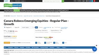 
                            7. Canara Robeco Emerging Equities (G) [87.720] | Canara Robeco ...