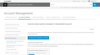 
                            12. Cancel Subscription Renewal in Autodesk Account | Account ...
