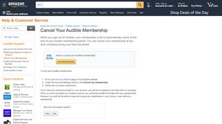 
                            6. Cancel Your Audible Membership - Amazon.com
