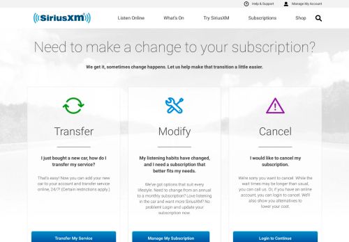 
                            6. Cancel Your SiriusXM Subscription || Change or Transfer your ...