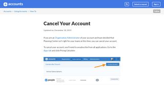 
                            11. Canceling Your Account – Accounts