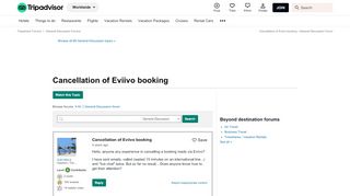 
                            7. Cancellation of Eviivo booking - General Discussion Forum ...