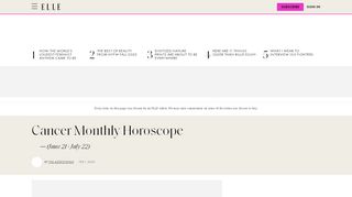 
                            13. Cancer Monthly Horoscope - Elle