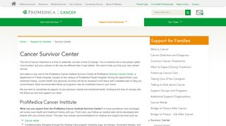 
                            13. Cancer Survivor Center | ProMedica