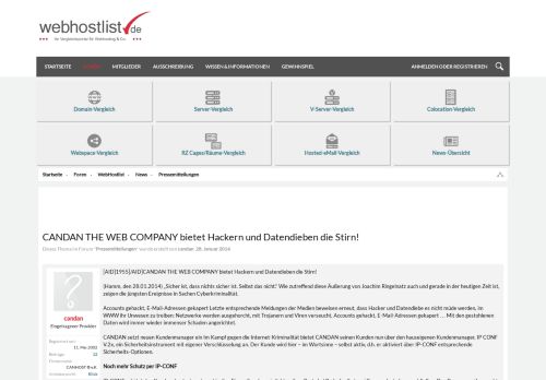 
                            8. CANDAN THE WEB COMPANY bietet Hackern und Datendieben die Stirn ...