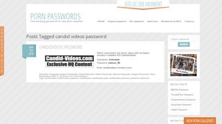 
                            4. Candid Videos Password | Porn Passwords