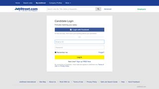 
                            2. Candidate Login - Sign Up or Login to Apply Jobs @ JobStreet.com