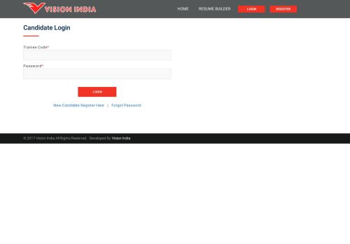 
                            6. Candidate Login - Vision India | Online Assesment | Visionjobs.in