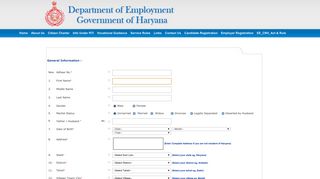 
                            2. Candidate Registration - Haryana Employment Exchange :: Welcome ...