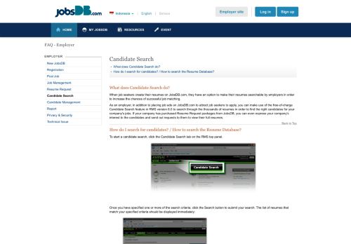 
                            8. Candidate Search - jobsDB Indonesia