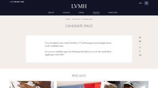 
                            3. Candidate space - Job offers, applications – LVMH