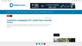 
                            9. Candidatos a designação 2017 podem fazer consultas on-line - Diário ...