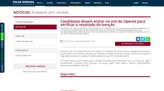 
                            12. Candidatos devem entrar no site do Upenet para verificar o resultado ...