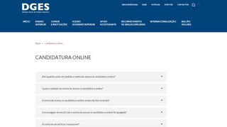 
                            3. Candidatura Online - DGES