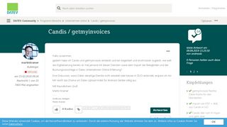 
                            8. Candis / getmyinvoices | DATEV-Community