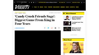 
                            8. 'Candy Crush Friends Saga:' Biggest Game From King in Four Years ...