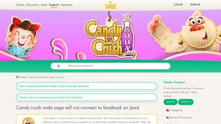 
                            12. Candy crush soda saga will not connect to facebook on Ipad — King ...