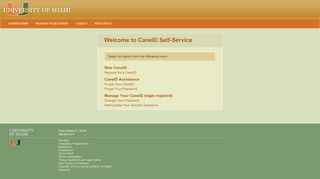 
                            11. CaneID Self-Service - University of Miami
