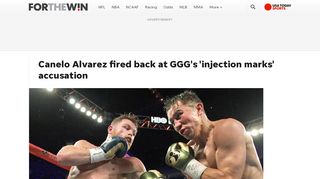 
                            13. Canelo Alvarez fired back at GGG's 'injection marks' accusation