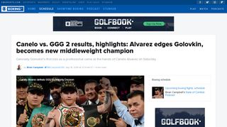 
                            11. Canelo vs. GGG 2 results, highlights: Alvarez edges Golovkin ...