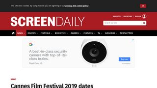 
                            5. Cannes Film Festival 2019 dates announced | News | Screen