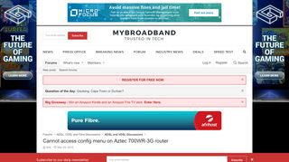 
                            3. Cannot access config menu on Aztec 700WR-3G router | MyBroadband