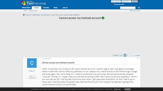 
                            8. Cannot access my hotmail account Solved - Windows 10 Forums