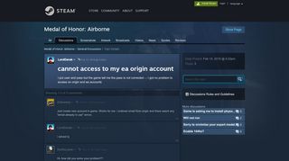 
                            8. cannot access to my ea origin account :: Medal of Honor: Airborne ...