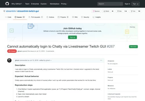 
                            8. Cannot automatically login to Chatty via Livestreamer Twitch GUI ...
