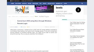 
                            6. Cannot burn DVD using Nero through Windows Remote Login ...