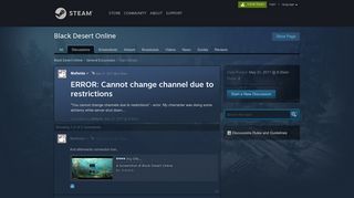 
                            5. Cannot change channel due to restrictions :: Black Desert Online ...