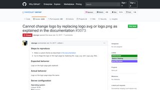 
                            12. Cannot change logo by replacing logo.svg or logo.png as explained in ...