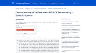 
                            7. Cannot connect Confluence to MS SQL Server using a domain account