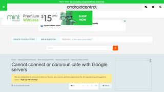 
                            11. Cannot connect or communicate with Google servers - Android Forums ...
