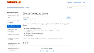 
                            2. Cannot Connect to Game – Miniclip Player Experience