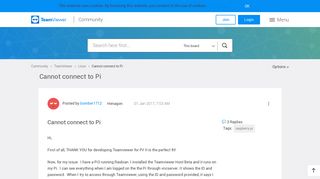 
                            2. Cannot connect to Pi - TeamViewer Community - 2180