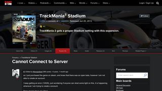 
                            7. Cannot Connect to Server - TrackMania² Stadium - Giant Bomb